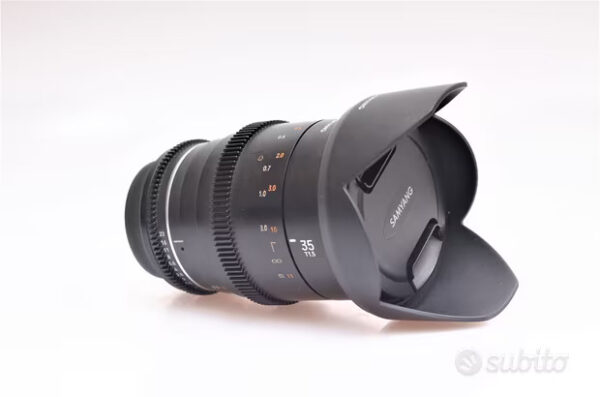 OBIETTIVO SAMYANG VDSLR 35 MM T1.5 MK 2. CANON. - immagine 2
